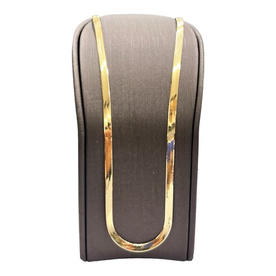 18ct 18k Yellow Gold Herringbone Chain Necklace 7.60 Grams 40cm 3mm Wide. New