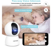 Febfox’s Baby Monitor Security Camera, Wi-Fi Indoor Camera, 360- Degree