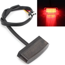 6 LED Smoke Motorcycle Tail Light Mini Rear Running Stop Brake Bright