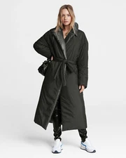 NWT $795 Rag & Bone Rikki Belted Down Puffer Coat in Black sz S