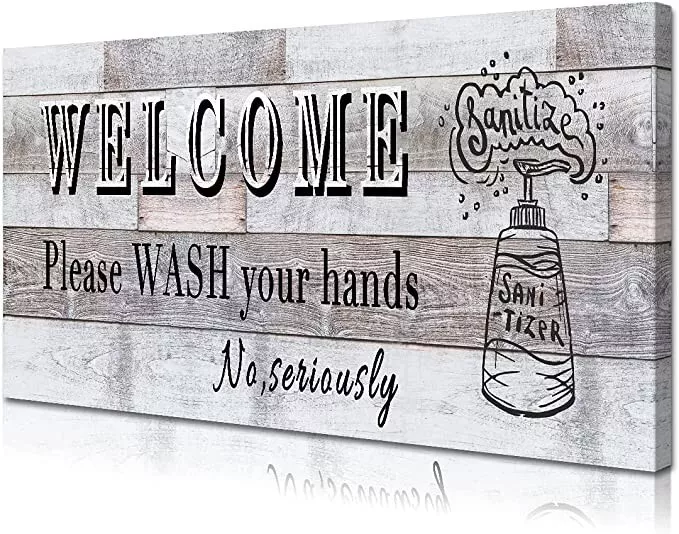 Friendly Reminder Hand Wash Method - Wall Sign