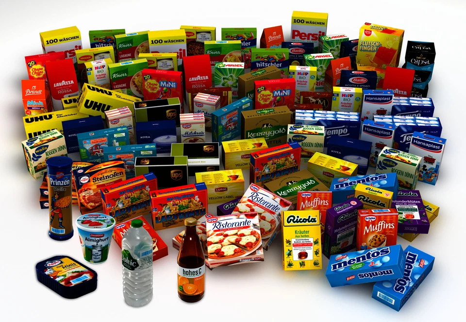 Tanner der kleine Kaufmann Miniaturen-Set 95-teilig, mit extra stabilen Faltscha