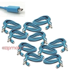 NEW 10X 6FT MICRO USB DATA SYNC CHARGER CABLE AQUA BLUE DROID HTC EVO ONE KINDLE