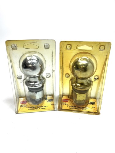 Acme 35-08, Chrome Forged Steel 2'' Trailer Ball 1'' Shank - 2 Pack