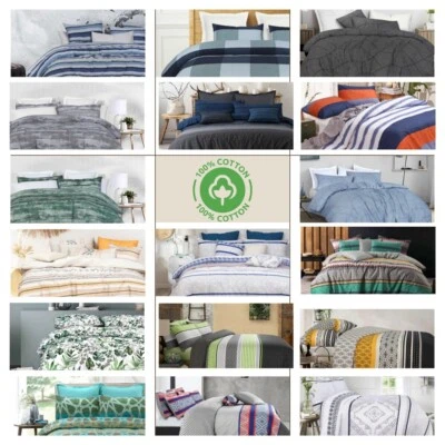 AMSONS New Ultra Soft Doona Duvet Quilt Cover Set Single Double Queen Super King Size
