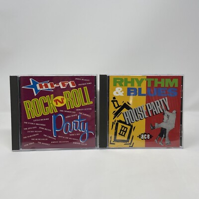 Hi-Fi Rock N Roll Party & Rhythm & Blues House Party (2 CD Lot, Ace Records) OOP