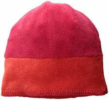 White Sierra Cozy Beanie, Hibiscus/Barberry, Youth Small/Medium, Slouchy FIt