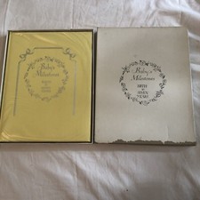 Sweet Boxed Yellow 1957 GIBSON Birth to Seven Years Baby  s Milestones Book NOS