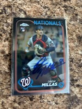 Drew Millas Signed 2024 Topps Chrome Washington Nationals Auto Rc # 85