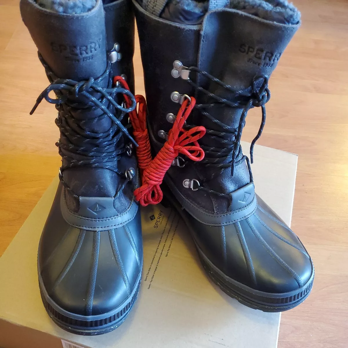 Sperry Top Sider Ice Bay 2 Men s Boots Dark Grey Size 12 46 New