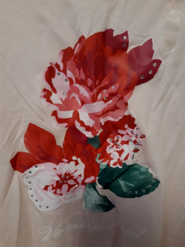 Prendas para dormir Victoria's Secret Blush Pin Rojo Verde FLORAL para mujer talla XS manga larga Foto 3 de 4
