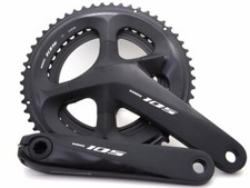 Shimano 105 FC-R7000 53-39T Set guarniture compatte 2x11 velocità 175 mm, Nero