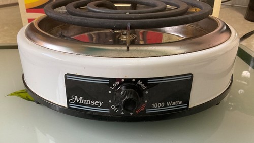 Vintage Munsey 1000 Watt Hot Plate Extra Burner Made in USA