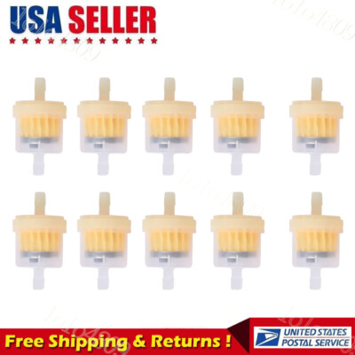 Inline Petrol Gas Fuel Filters 10pcs for Motorcycle Motorbike ATV 6mm 7mm Pipes