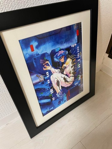 Ghost in the Shell Woodcut Reproduction Picture Motoko Kusanagi Limited to 100