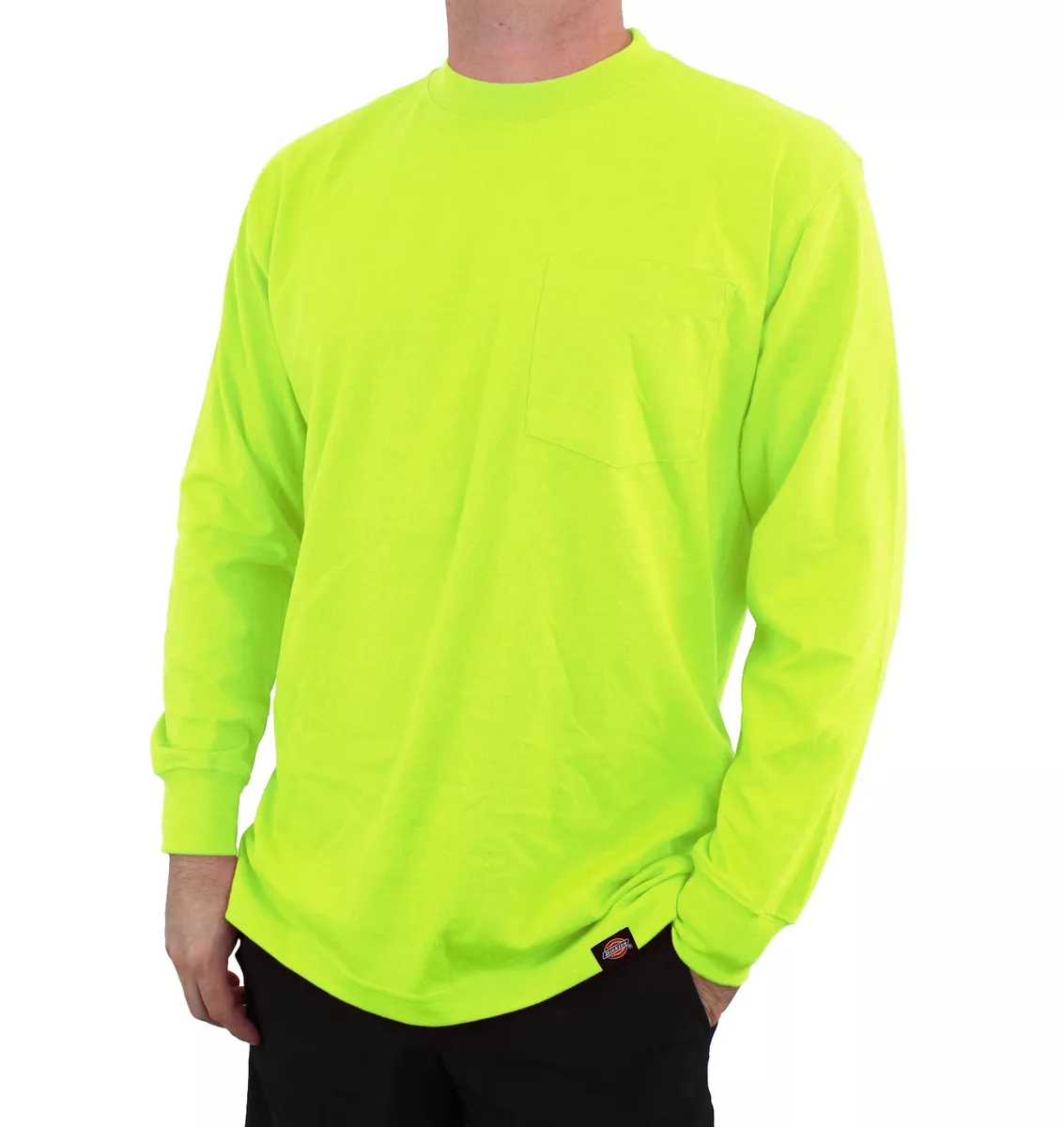 Dickies Men's High Visibility Long Sleeve Tee Big & Tall Long Length, Cool  & Dry