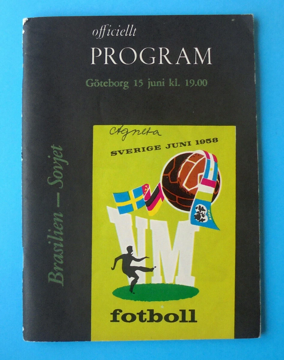 PELE WC DEBUT - FIFA World Cup 1958 - Match BRAZIL vs SOVIET football  programme | eBay