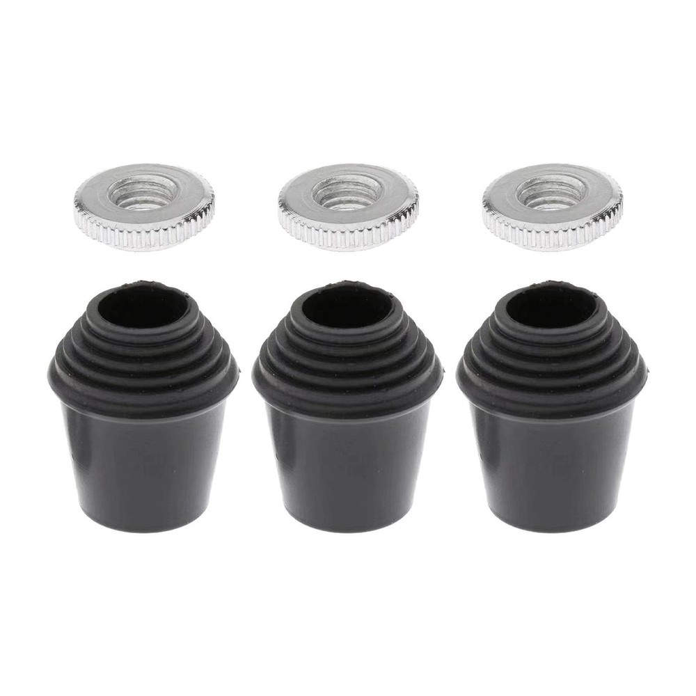 3 Replacement Bass Drum Leg Feet for Percussion Instruments, Threaded Design 3 Replacement Bass Drum Leg Feet for Percussion Instruments, Threaded Design