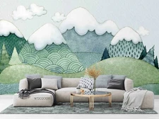 3D Cartoon Landscape Wallpaper Wall Mural Removable Self-adhesive Sticker505