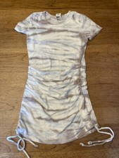 PINK Victoria’s Secret Gray X-SMALL Beach Terry Ruched Side Short Sleeve Dress