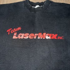 Vintage 90s Lasermax Gun Sight Sweatshirt Hanes Supercotton Sz L USA Made Laser