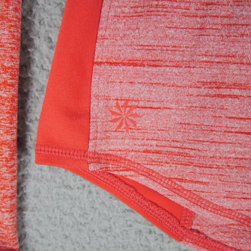 Athleta Shirt Womens Small Orange Scoop Neck Long Sleeve Pullover Activewear Top - Image 3 of 4