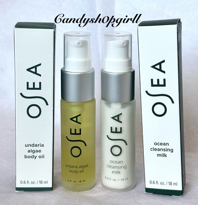 NEW 2PC OSEA Undaria Algae Body Oil & Ocean Cleansing Milk ~ Travel Size 18ml