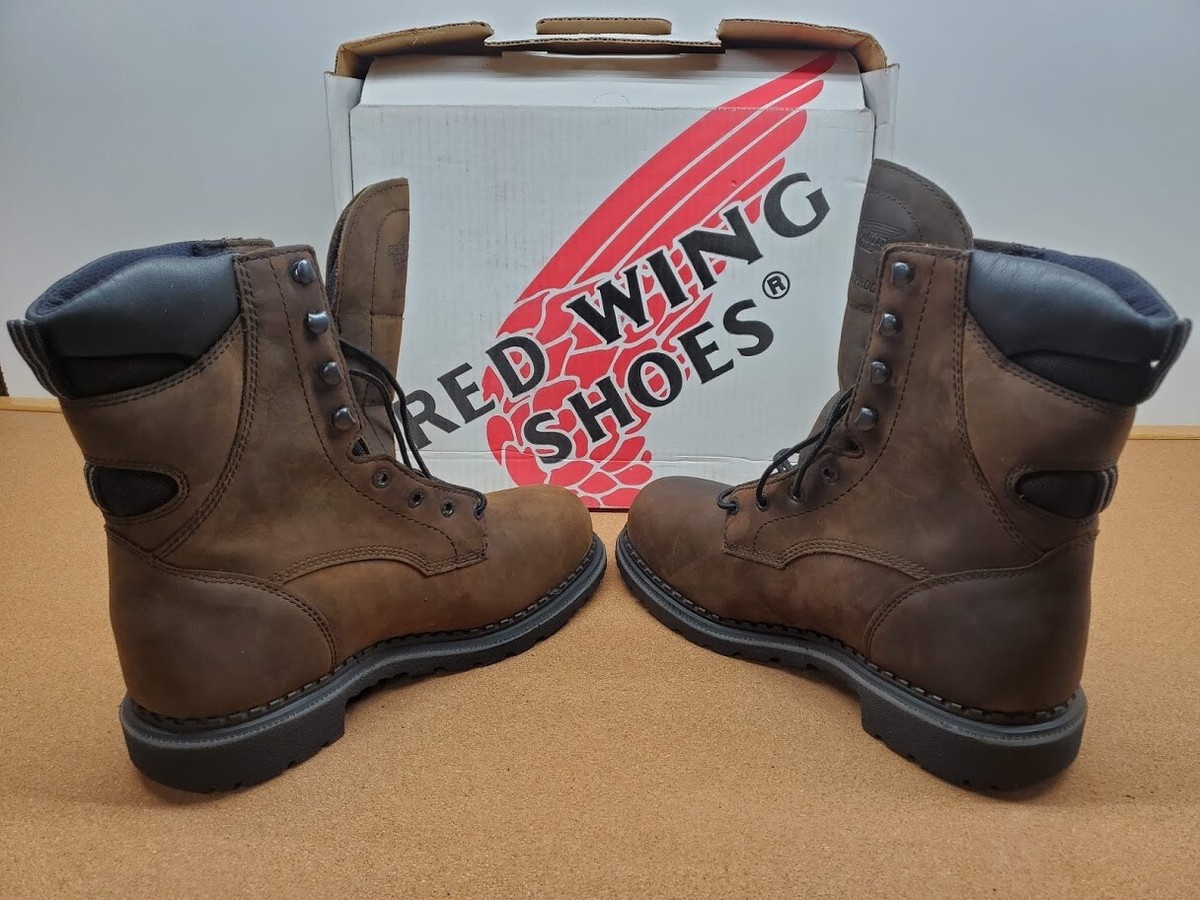 MENS RED WING 2211 BROWN LEATHER SAFETY 8 display picture 1