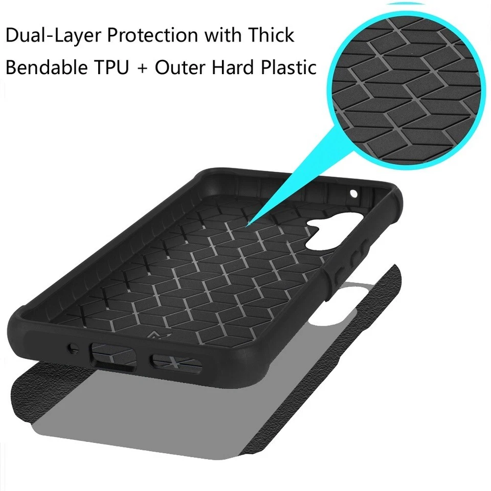 Funda de teléfono TPU de fibra de carbono para Samsung Galaxy A36 A56 5G + vidrio templado Foto 4 de 4