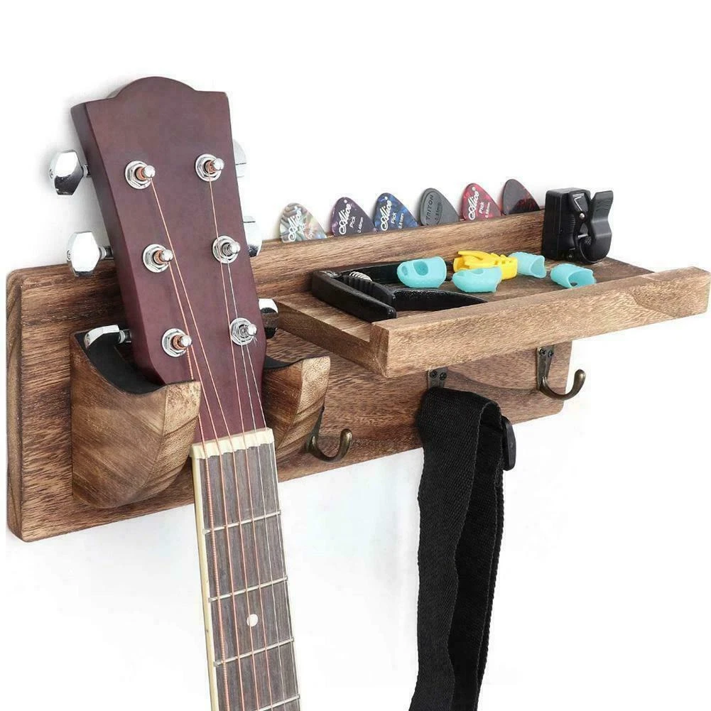 Guitar Stand Guitar Wall Mount Holder Wooden Guitar Hanger Rack Bracket NEW