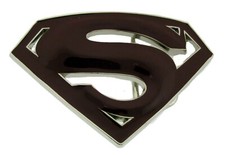 Superman Belt Buckle Halloween Cosplay Costume Vintage Rodeo BURGUNDY COLOR GOTH