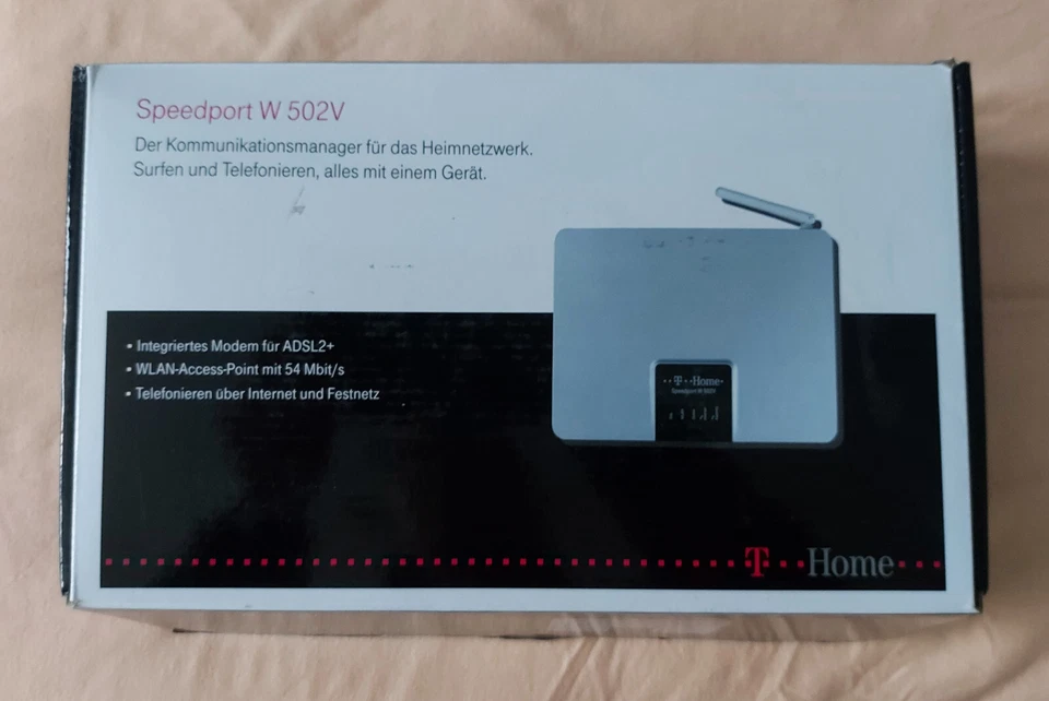 Telekom-Router Speedport W 502V (WLAN) - komplettes Zubehör