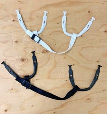 CCM Tacks Hockey Helmet Chin Strap  Black White Chinstrap Ear Loops Sling Bauer