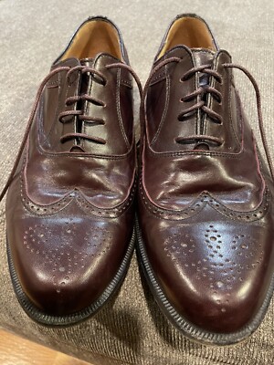 BALLY Corniolo Italian Made Brown Wingtip Oxfords Mens Size EEE