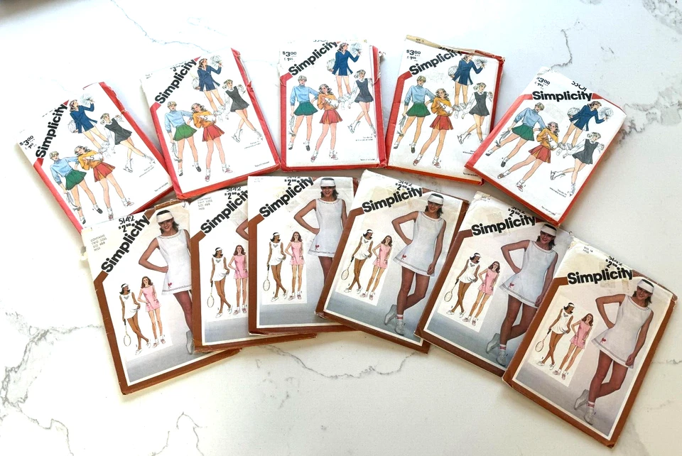 11 Cheerleader Skate Tennis Dress Sew Pattern Lot Simplicity Vintage New Costume - Image 4 of 4