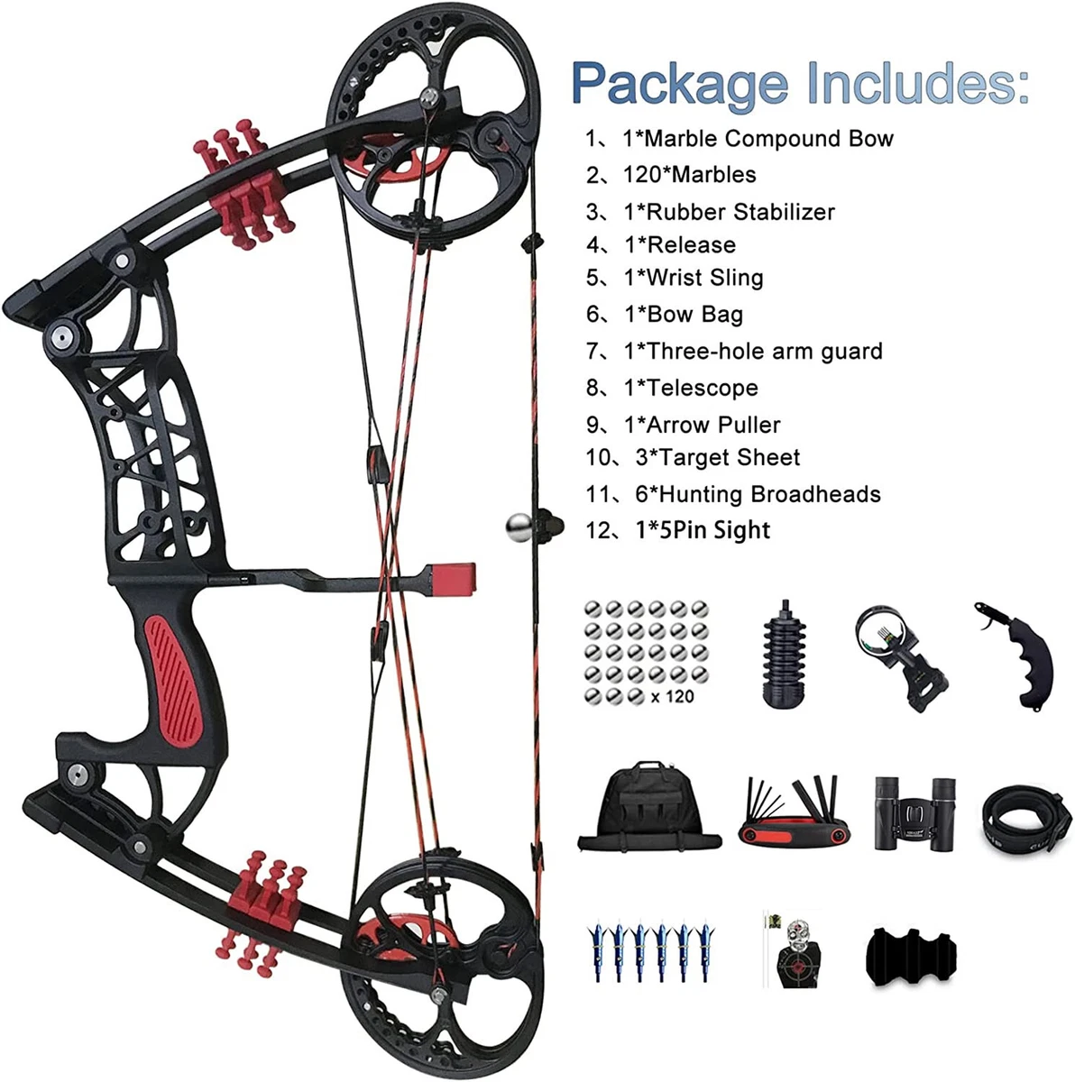 Arrows Dual use Draw Accessories Archery Compound Bow Steel Ball
