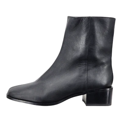 MARKS & SPENCER Stivaletti M&S Collection in pelle con tacco a blocco punta quadrata prezzo consigliato £69,00