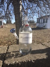 Botella de licor de vodka Statesman 750 ml 14 mm tazón bong pipa de agua burbujeador vástago en S