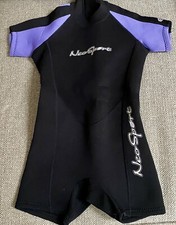 NeoSport 2mm Shorty Wet Suit Black/Navy Back Zip Child Size 4