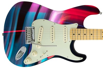 Guitar Skin Axe Wrap Re-skin 5-Star Bass Body Reface Neon Strip Club Cover 712