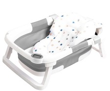 Ba era plegable para beb s, ba era para beb s con coj n suave y term metro.nuevo