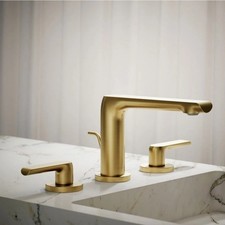 NEW Kohler 97352-4N-2MB Avid Widespread Bathroom Faucet - Brushed Modern Brass