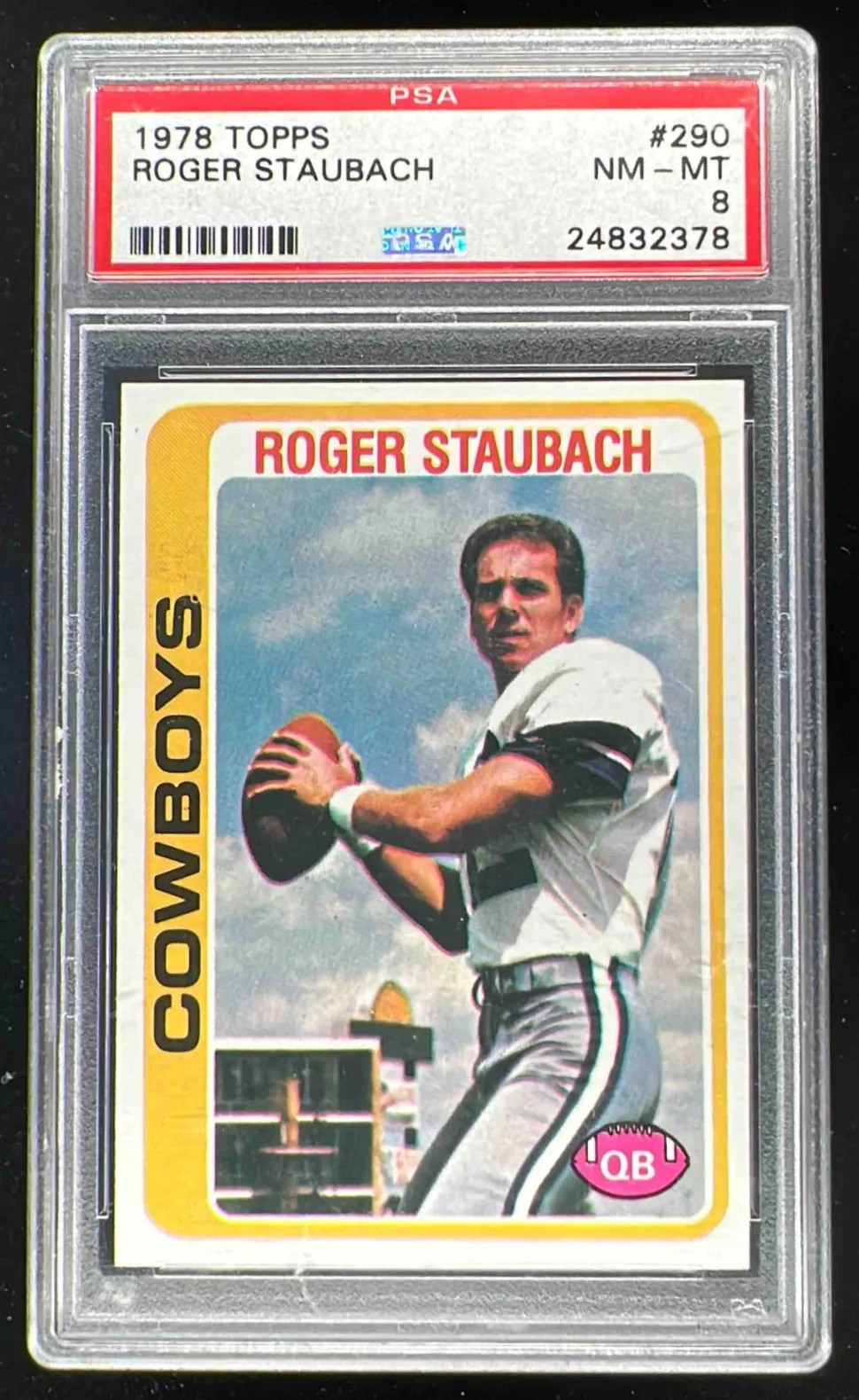 1978 Topps #290 Roger Staubach PSA 8