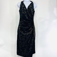 Elie Tahari Belecia Sleeveless Faux-Wrap Velvet Dress NWT