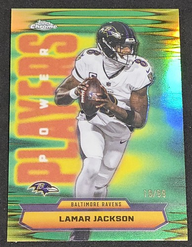 2025 Topps Chrome Lamar Jackson Green Refractor (RAW)