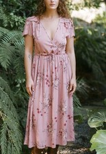 NWT Christy Dawn The Simple Dawn Dress in Pink Blush Floral Meadow Size Medium