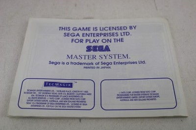 Sega Master System Replacement Game Covers A - P High Quality - Hong Kong