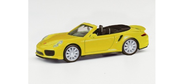 Herpa 028929-002 - 1/87 Porsche 911 Turbo Cabriolet, Racing Yellow - New