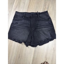 NWT Sincerely Jules Black Distressed Denim Shorts Women's Size 9/29 Raw Hem