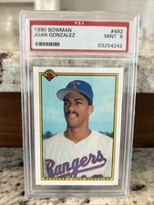 1990 Bowman Juan González #492 (RC) PSA 9